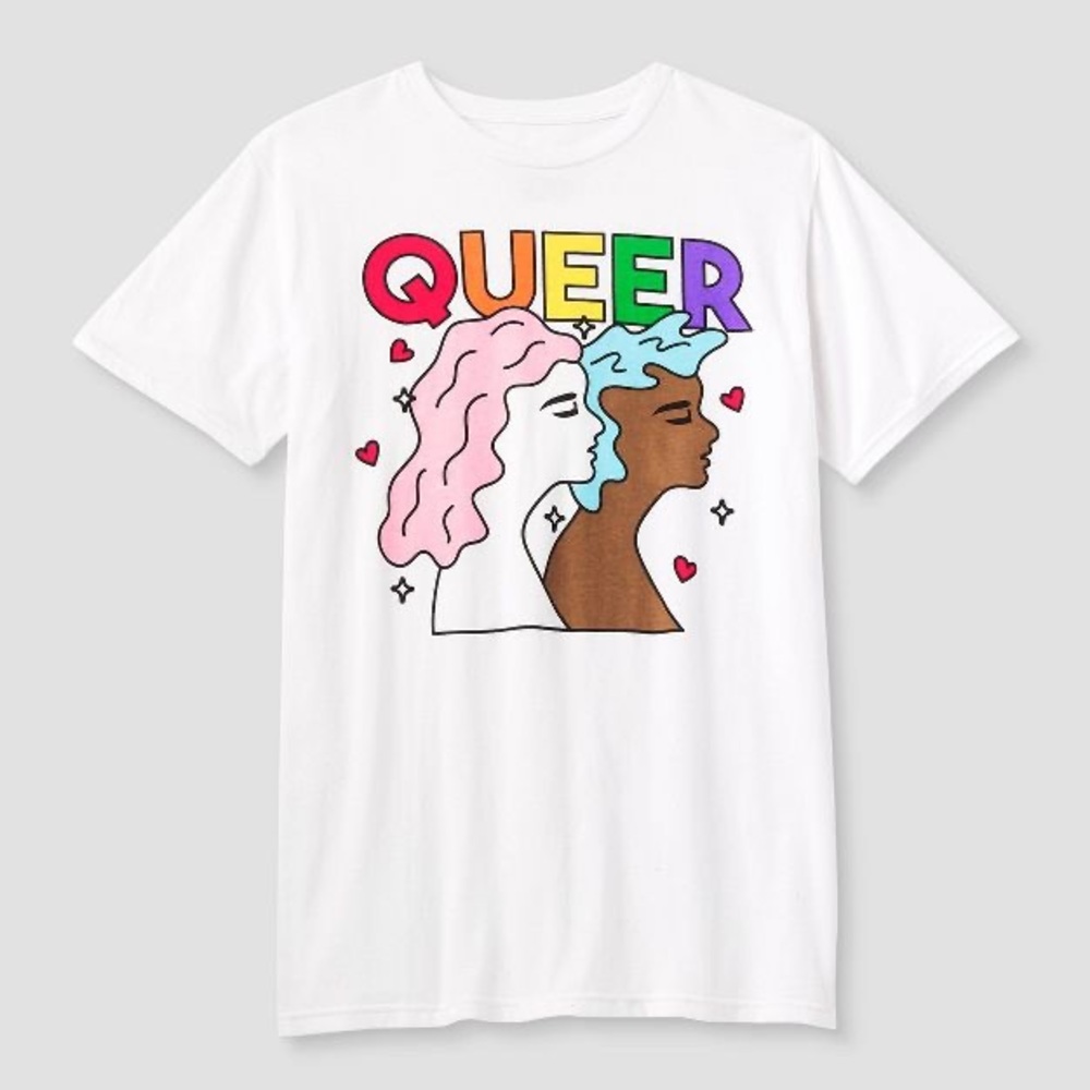 Pride Adult Queer Short Sleeve T-Shirt - White